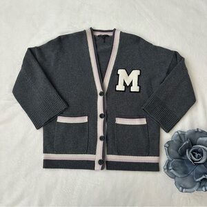 Maje Maissa Oversized Varsity Cardigan Women's Size 2